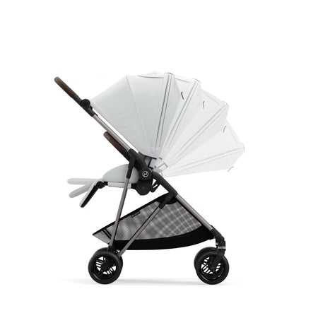 Passeggino Cybex Gold Melio Tpe e Manico Pelle-Fog Grey