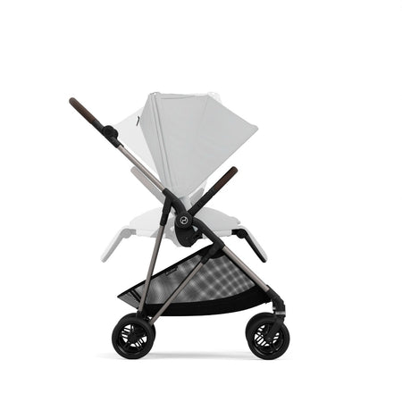 Passeggino Cybex Gold Melio Tpe e Manico Pelle-Fog Grey