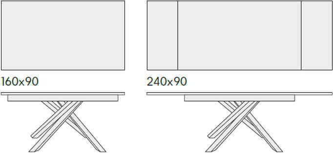 CYGNUS---tavolo-da-pranzo-allungabile-cm-90-x-160/200/240-x-76-Bianco-Milani-Home