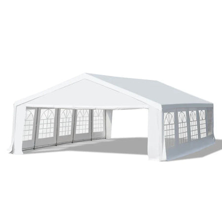 Gazebo da Giardino 10x6m con Pareti Rimovibili e Finestre, Acciaio e Poliestere 100110-047W