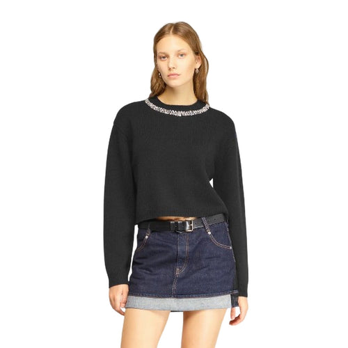 SEMICOUTURE maglie donna semicouture - sofia - nero da donna