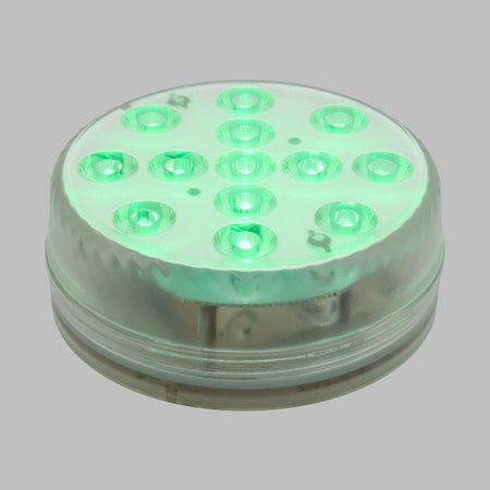Disco sommergibile con led a luce RGB multicolore Ø8,5cm a batterie