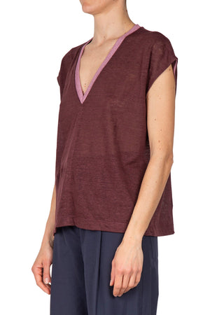 OTTOD'AME Ottod'ame - T-shirt - 450382 - Prugna da donna