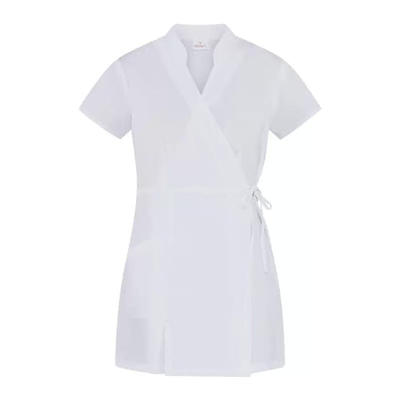 Kimono Donna Paola Bianco Manica Corta Kimono Elasticizzato Estetista Parrucchiera Massaggi