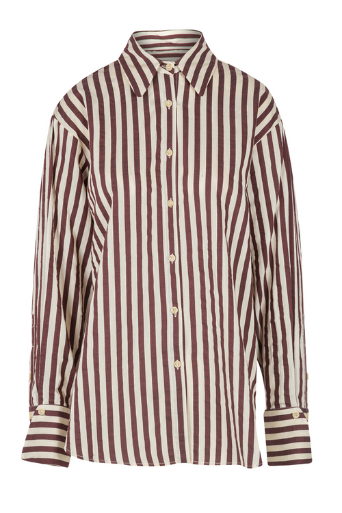 Alysi - Camicia - 451078 - Panna/Bordeaux da donna