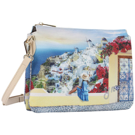 YNot shoulder bag 2 scomparti stampa Greek Summer YES630S5 Borse YNot