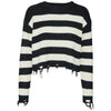 Vero Moda pullover cropped nero panna MERCER 10314141 Maglieria Vero Moda