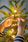 Catena luminosa per albero di Natale con MicroLED, luce calda