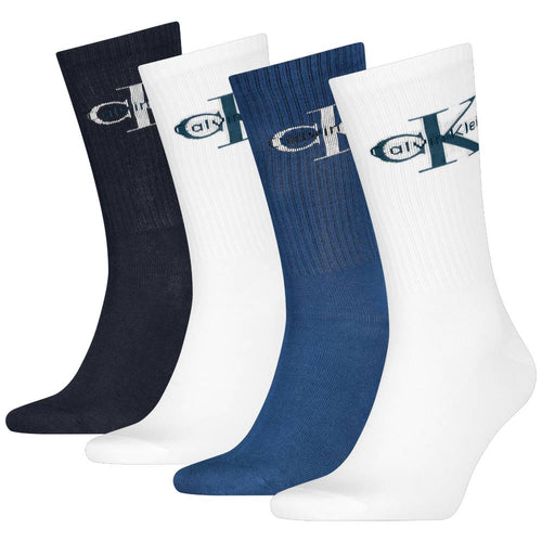Calvin Klein uomo pack 4 calze blu bianco 701235982003801