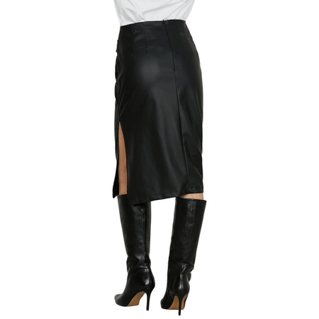 Relish gonna ecopelle longuette nera PARAVI RDA2504299003