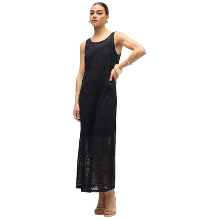 Vero Moda vestito lungo nero Honey Lace 10309293 Vestiti Vero Moda