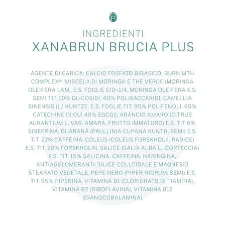 Xanaburn Brucia - Integratore Alimentare - Con arancio amaro e guaranà - per il controllo del peso e il drenaggio dei liquidi - 20 cpr - Naturopatica shop & therapy