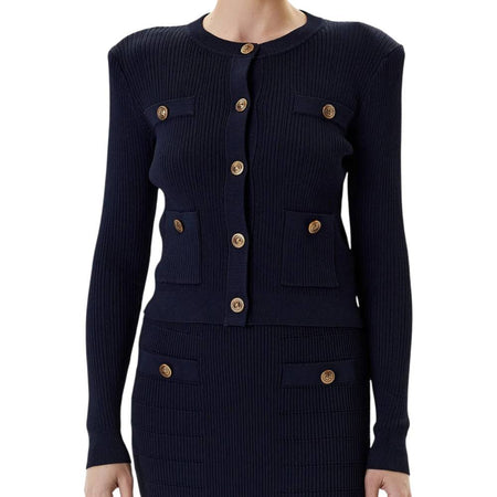 Guess cardigan blu maglia a costine EMMIE W5YR09Z0130G7V2