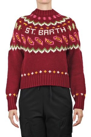 MC2 SAINT BARTH MC2 Saint Barth - Maglia - 441703 - Fantasia Bordeaux da donna