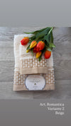 Set Asciugamani 1+1 Via Roma 60 Romantica – Spugna di Cotone Jacquard 420 gr/m²