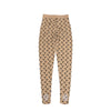 MARINE SERRE Recycled Moon Jersey Stirrup Leggings in Tan/Black da donna