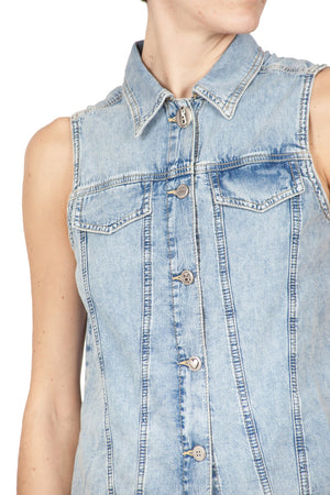 MO5CH1NO JEANS - MOSCHINO MO5CH1NO JEANS - Moschino - Camicia smanicata - 430107 - Denim da donna