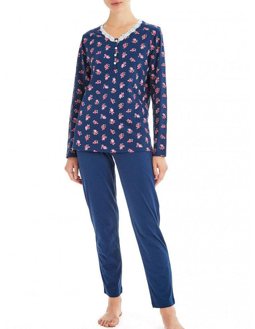 Ragno Pigiama da Donna Cotone Leggero Maniche Lunghe D892N1 S32 - Passarelli Biancheria