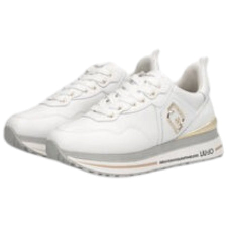 LIU JO sneakers bianche in pelle MAXI WONDER