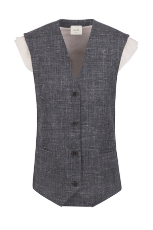 Alysi - Gilet - 460756 - Grigio scuro da donna