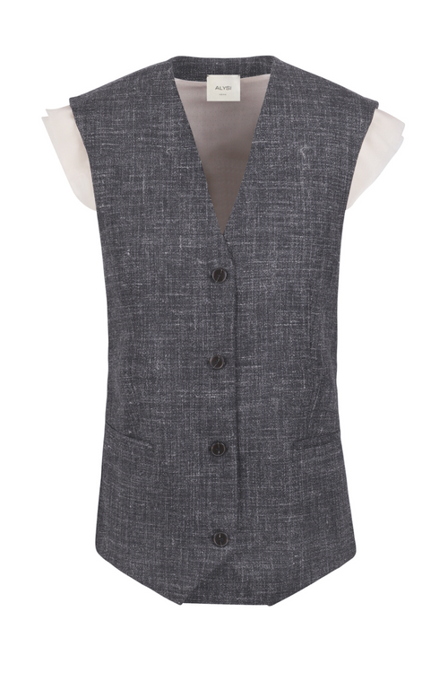 Alysi - Gilet - 460756 - Grigio scuro da donna