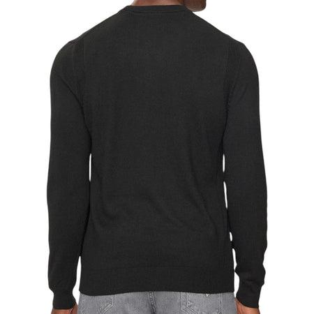 Guess pullover nero logo jacquard Edgar M4BR06 Z3H82 JBLK