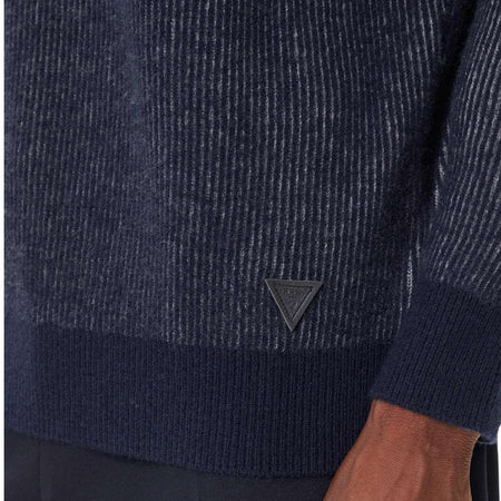 Guess maglione blu a coste JOHNATHAN M5BR20 Z0482 FBCT