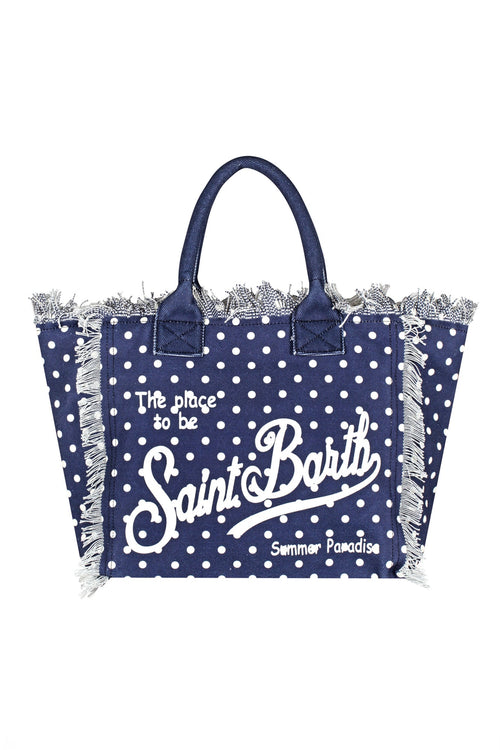 MC2 SAINT BARTH MC2 Saint Barth - Borsa grande - 450958 - Blu/Bianco da donna