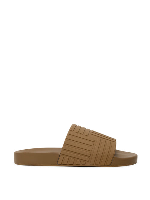 Bottega Veneta Sliders Carpet in Gomma Beige . da uomo