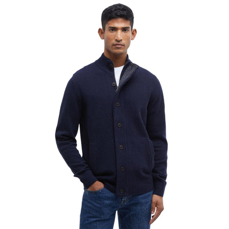 BARBOUR giacche uomo barbour - essential patch zip through - blu da uomo