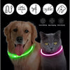 Collare led luminoso cane e gatto ricaricabile usb 3 modalità di luce 35cm