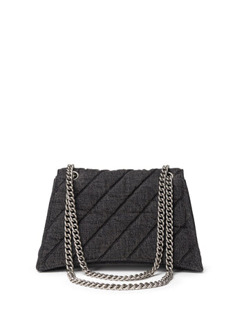 Balenciaga Borsa a Spalla Crush Medium in Denim da donna