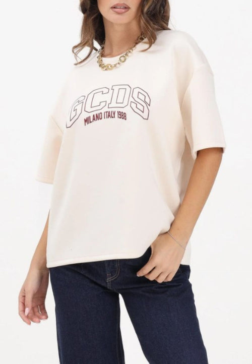 GCDS T-SHIRT LOGO LOUNGE T-SHIRT da donna