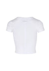 calvin klein T-SHIRT COTTON RIB TOP SS da donna