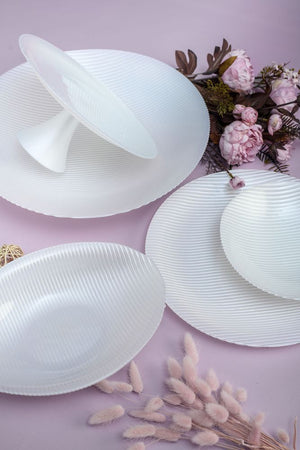 Centrotavola Evviva 5499 – Seventy in Vetro Bianco