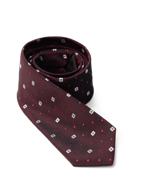 Dolce & Gabbana Cravatta con stampa geometrica da uomo