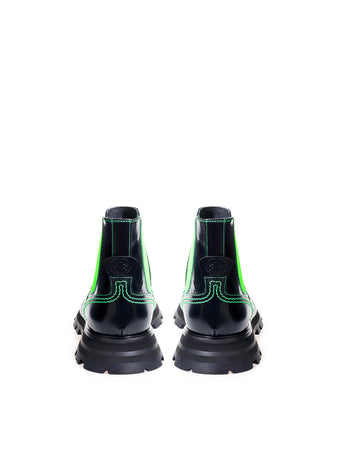 Alexander McQueen Stivaletti Chelsea con inserti Fluo da donna