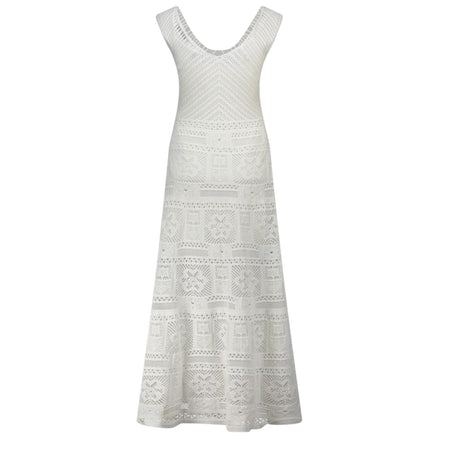 Dexterior vestiti casual donna d.exterior - patchwork abito lungo s/m - bianco da donna
