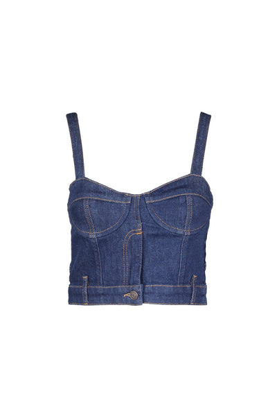 MO5CH1NO JEANS - MOSCHINO MO5CH1NO JEANS - Moschino - Crop top - 430111 - Denim da donna