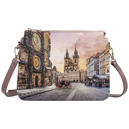 YNot borsa tracolla 2 scomparti ASTRO CLOCK YES630F6