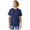 Wrangler t-shirt blu logo piccolo 112350434