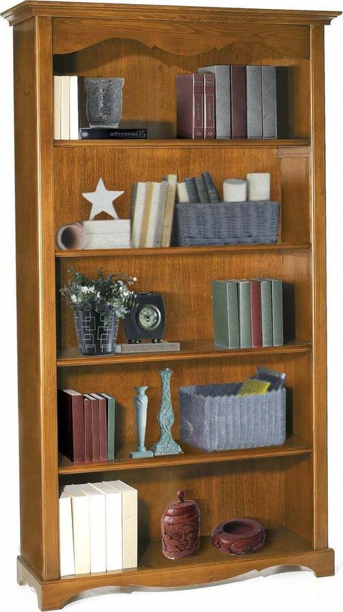 DAISY---libreria-in-legno-massello-120x40x210-Tinta-noce-Milani-Home