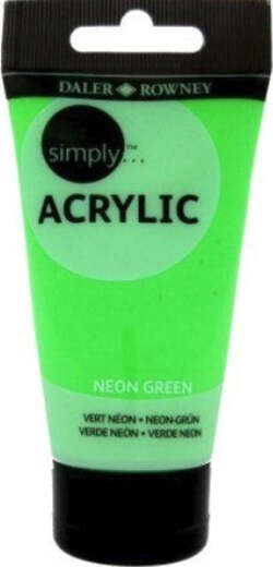 Daler-Rowney-Simply-Acrylic-Paint---75-ml---Neon-Green-Nobrand