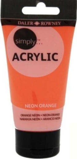 Daler-Rowney-Simply-Acrylic-Paint---75-ml---Neon-Orange-Nobrand