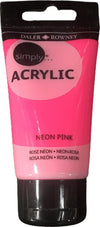 Daler-Rowney-Simply-Acrylic-Paint---75-ml---Neon-pink-Nobrand