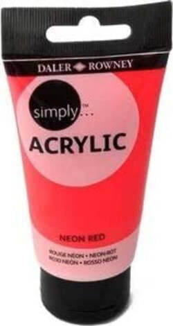 Daler-Rowney-Simply-Acrylic-Paint---75-ml---Neon-Red-Nobrand