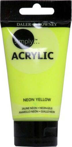 Daler-Rowney-Simply-Acrylic-Paint---75-ml---Neon-Yellow-Nobrand
