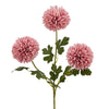 Fiore artificiale Dalia effetto realistico con stelo e foglie verdi  h 65 cm