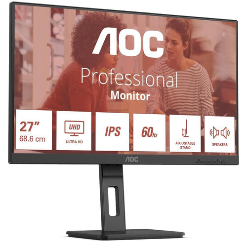 Aoc e3 u27e3uf monitor pc 68,6 cm (27\) 3840 x 2160 pixel 4k ultra hd led nero