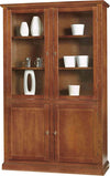 DANIELLE---mobile-con-vetrina-in-legno-massello-120x41x187-Tinta-noce-Milani-Home
